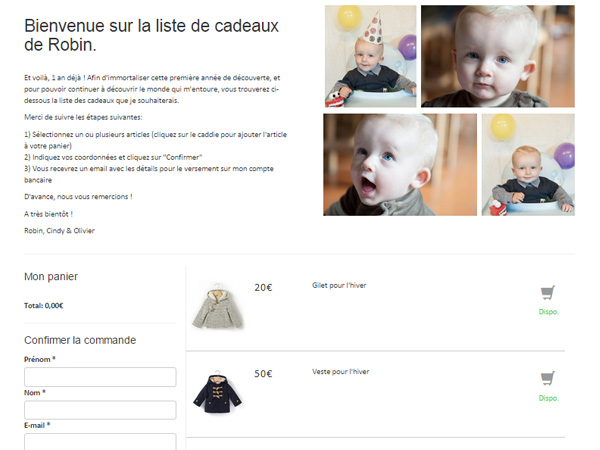 Liste cadeaux