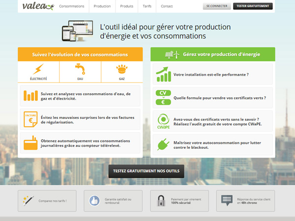 Valéa - Gestion de votre production d'énergie et de vos consommations